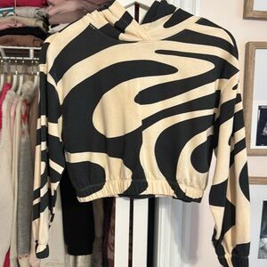 Crop Top sweater with hoodie H&M Girl 12/14